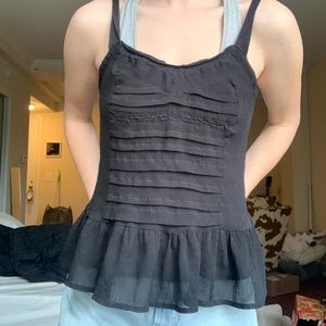 black flowy tank top